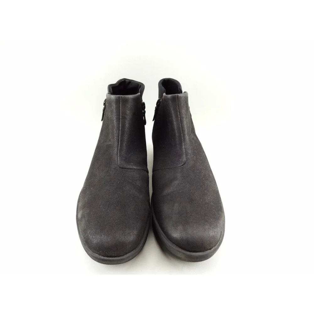 Clarks Step Rose Up Women's 10‎ W US Double Zip Black Wedge Boots Bootie